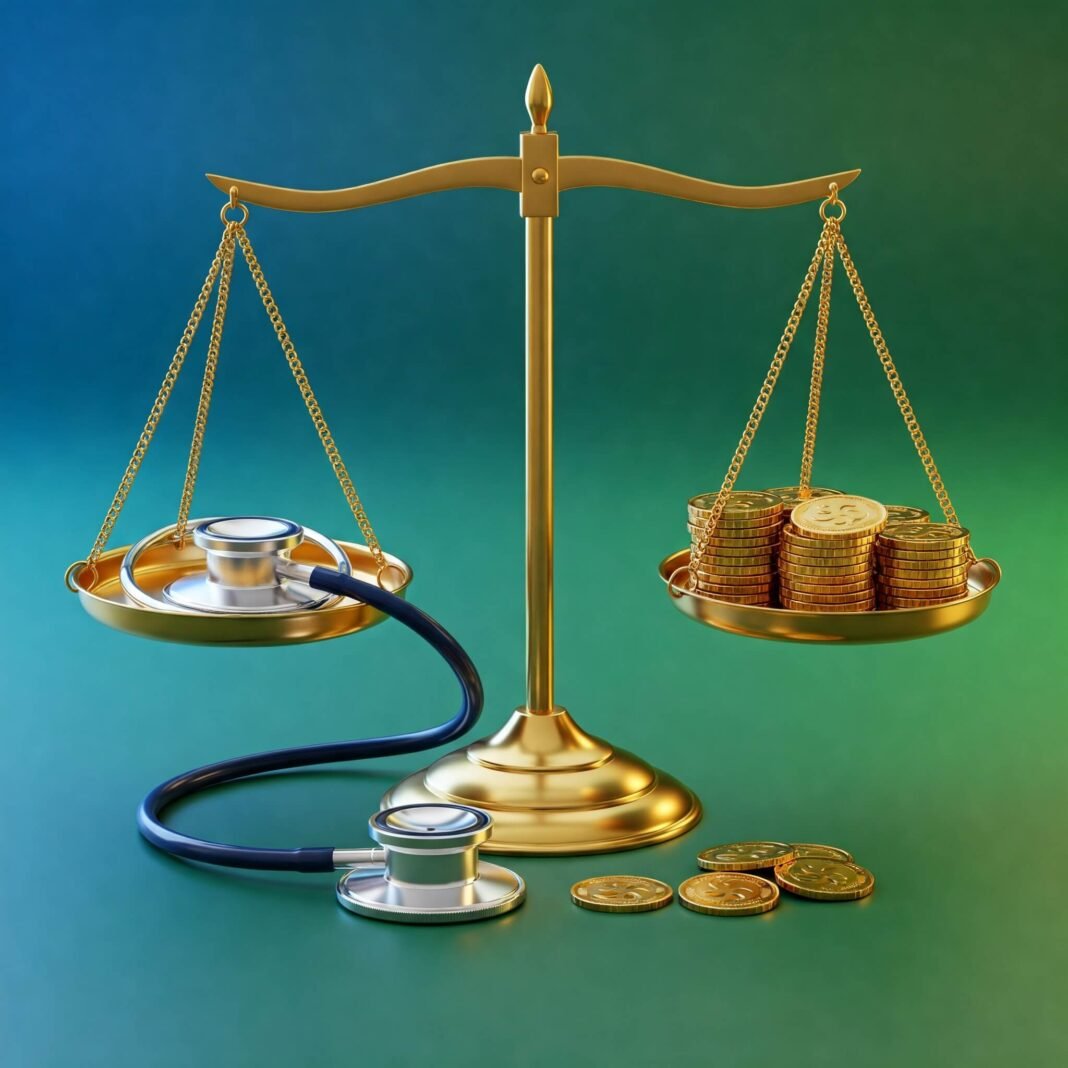 Balancing health and wealth.