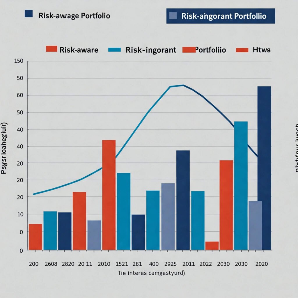 Risk-aware vs. risk-ignorant portfolio comparison.