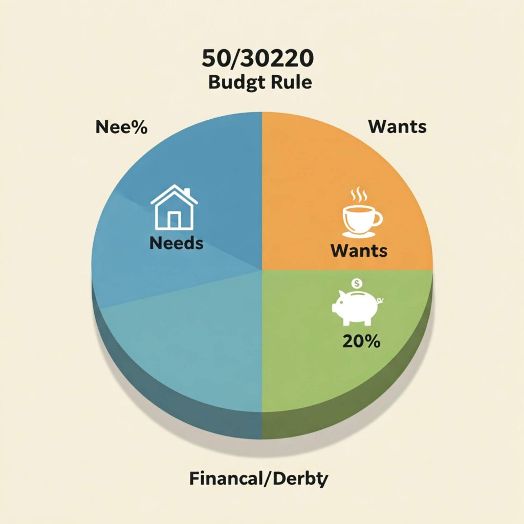 50/30/20 budget pie chart