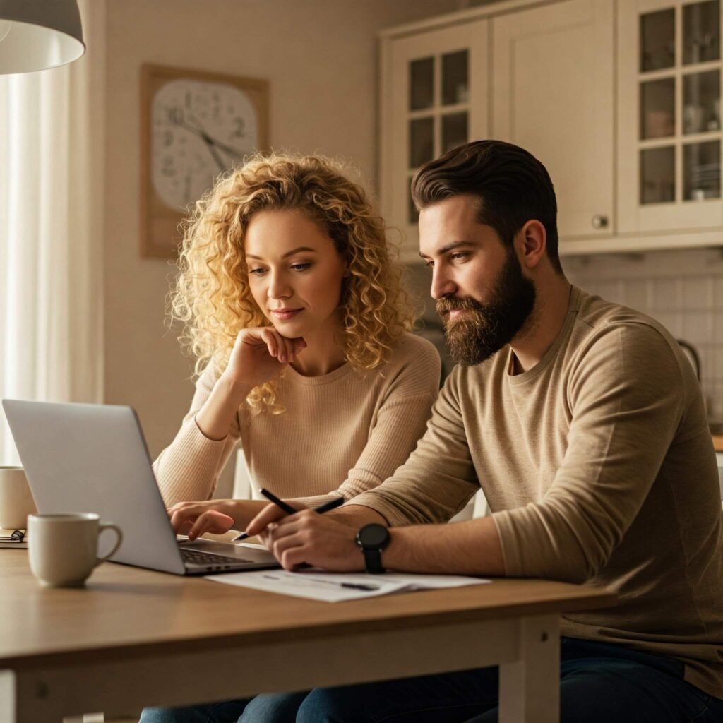 Couple Budgeting at Home