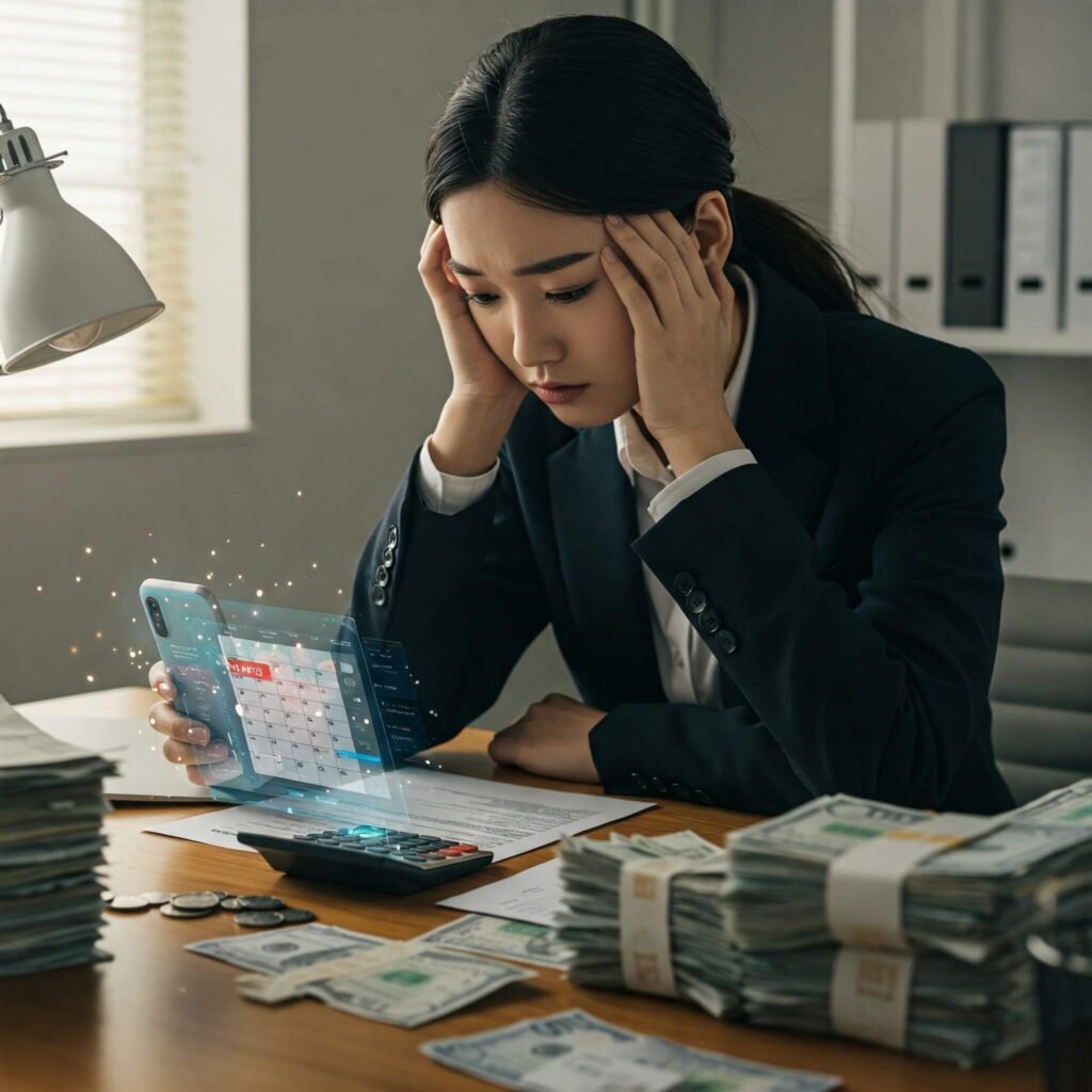 Stressed professional bills 2025