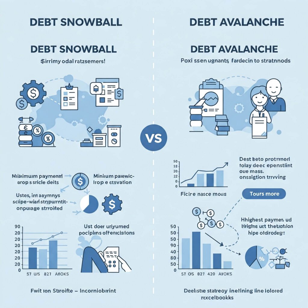 Debt Snowball vs Avalanche Infographic