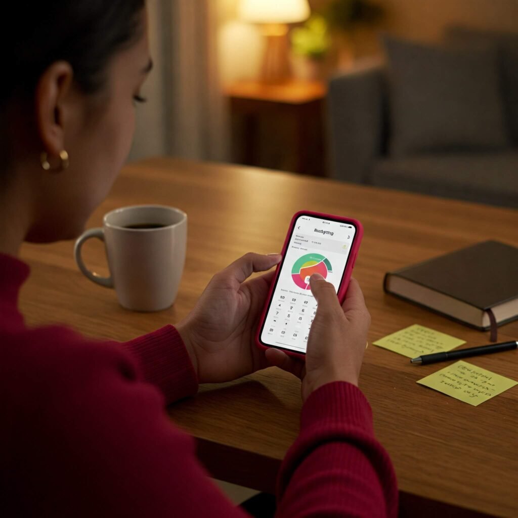Budgeting App on Phone