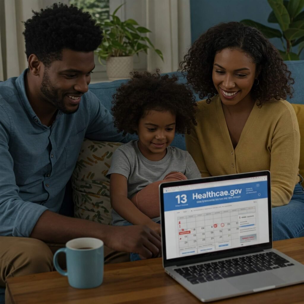 Family Choosing Marketplace Plan