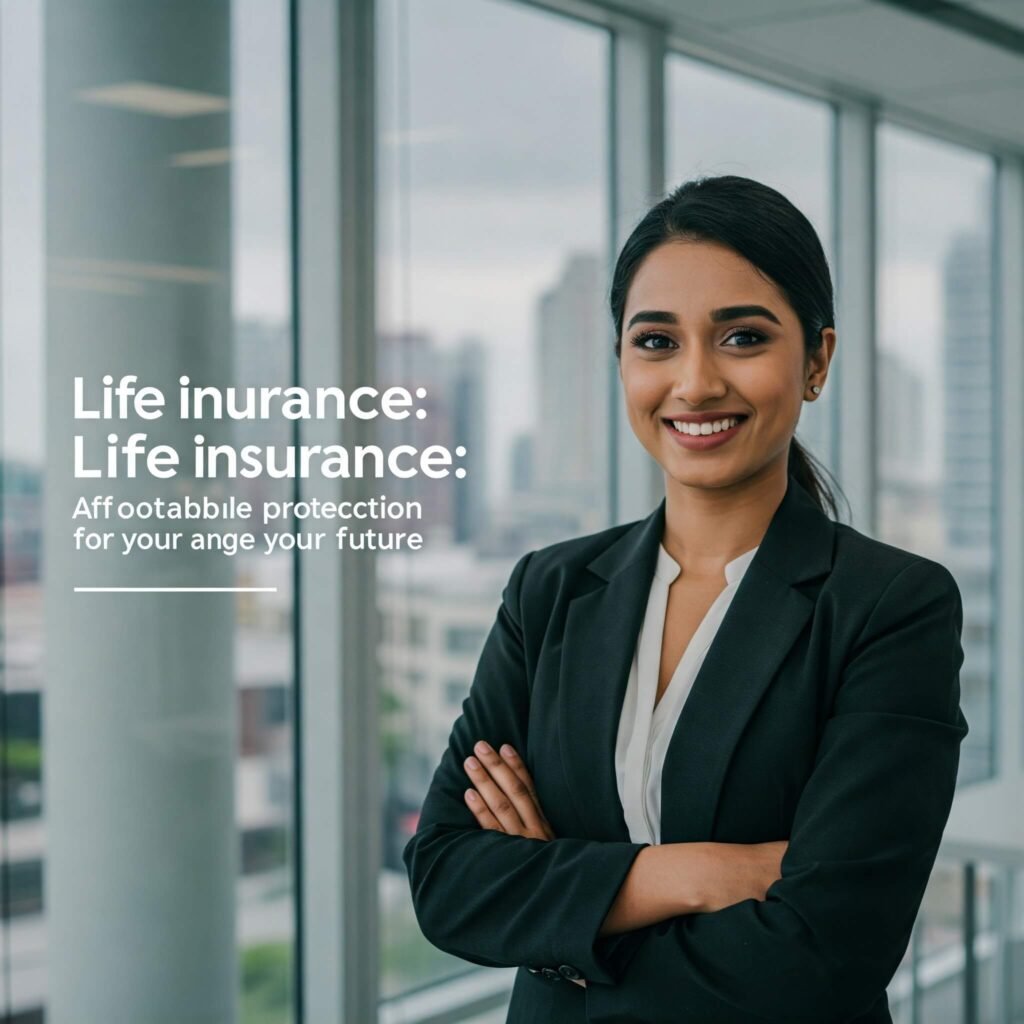 Young professional and life insurance.