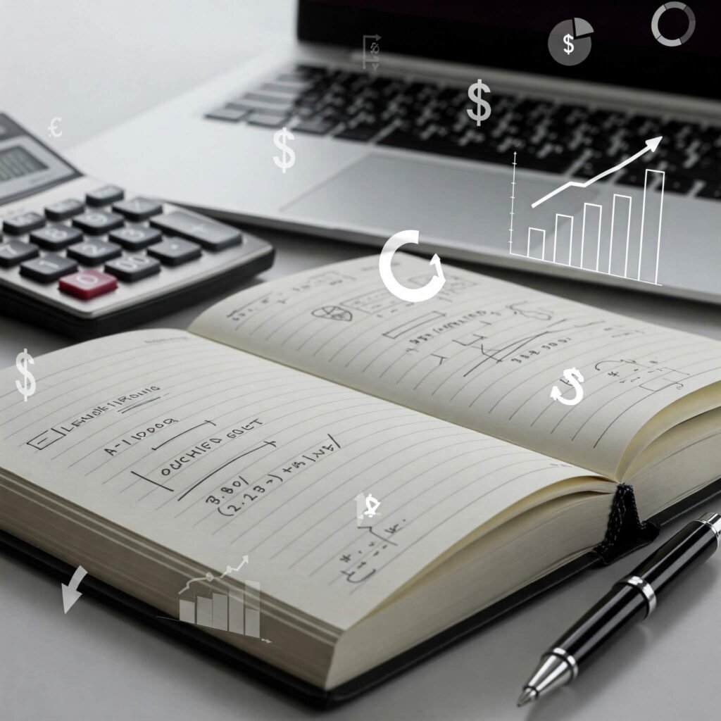 Financial Goals in Notebook