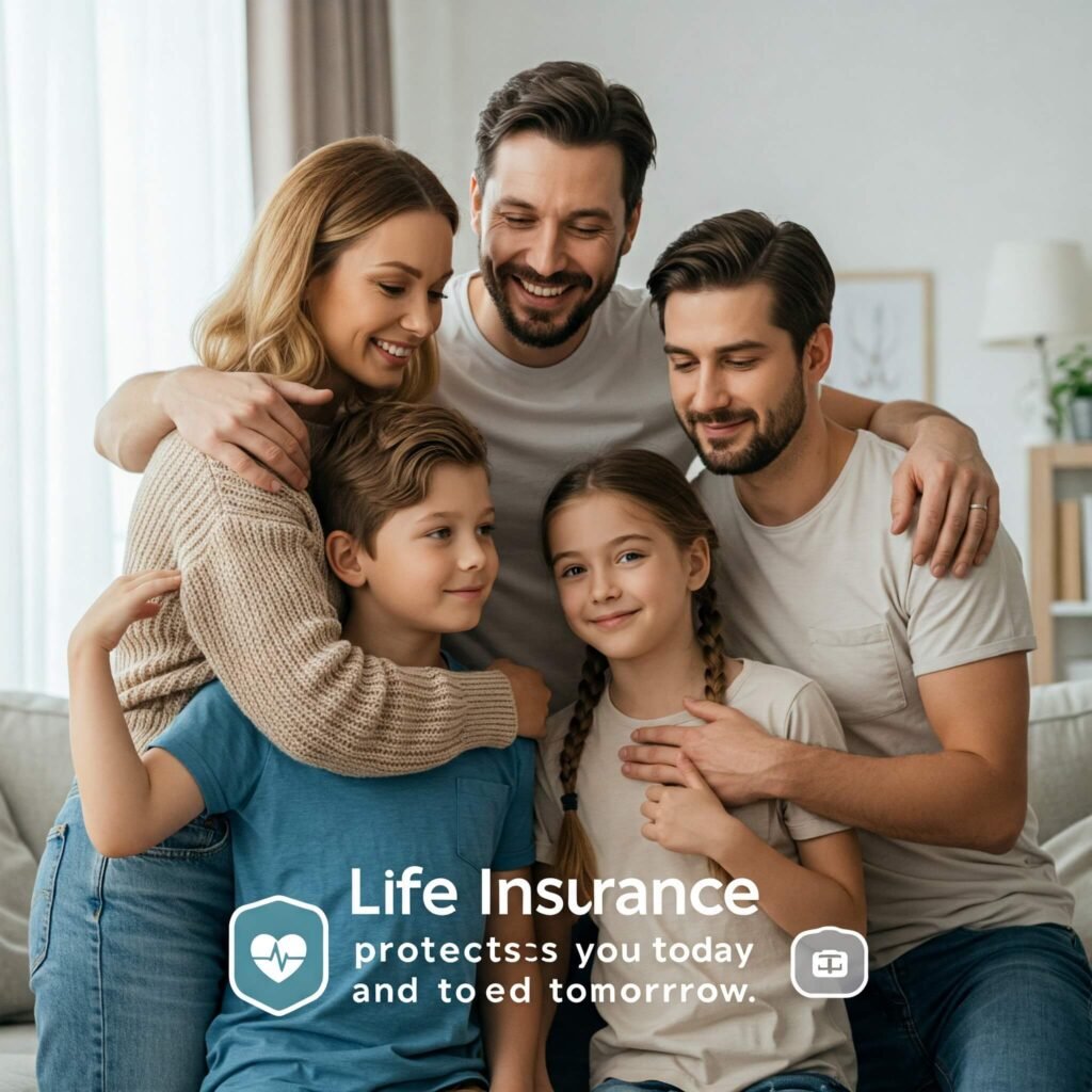 Family hug: Life insurance protection.