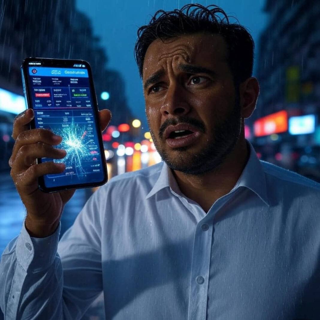 American expat's market meltdown in Mumbai rain.